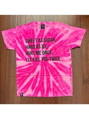 Jeffree Star Beauty Forever, Sweet as Sugar
Pink Tie Dye Tee Shirt, Size L, NWOT